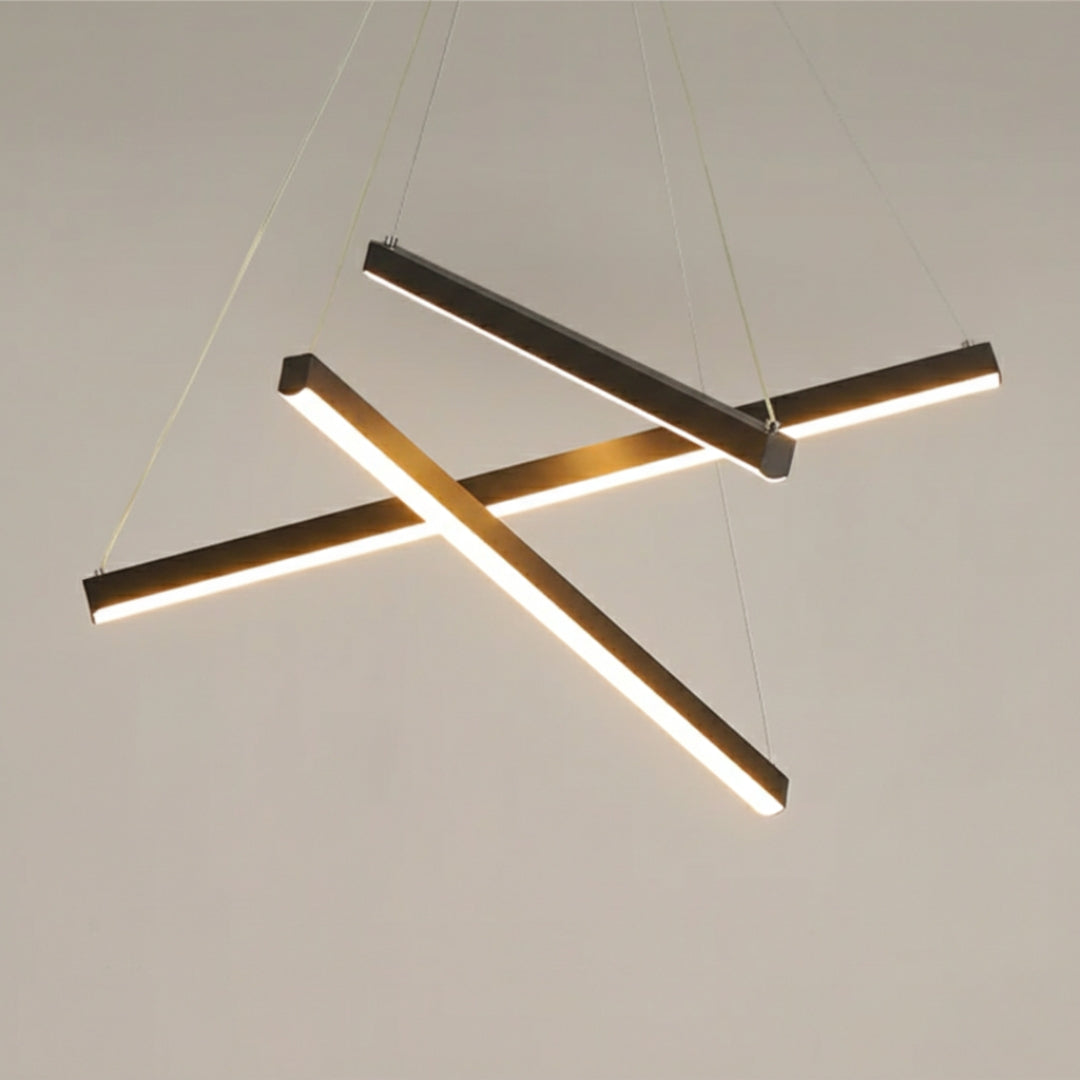 Lustre LED Design à Baguettes Métalliques