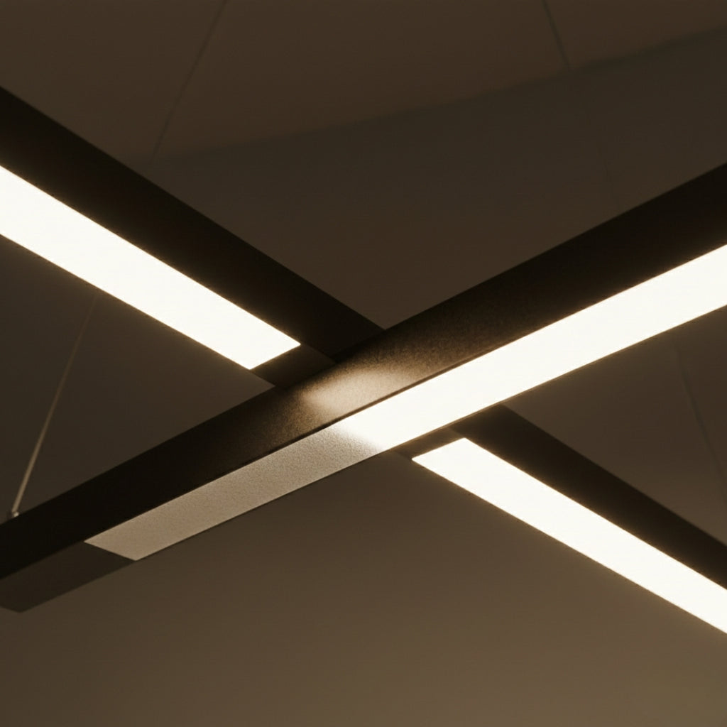 Lustre LED Design à Baguettes Métalliques