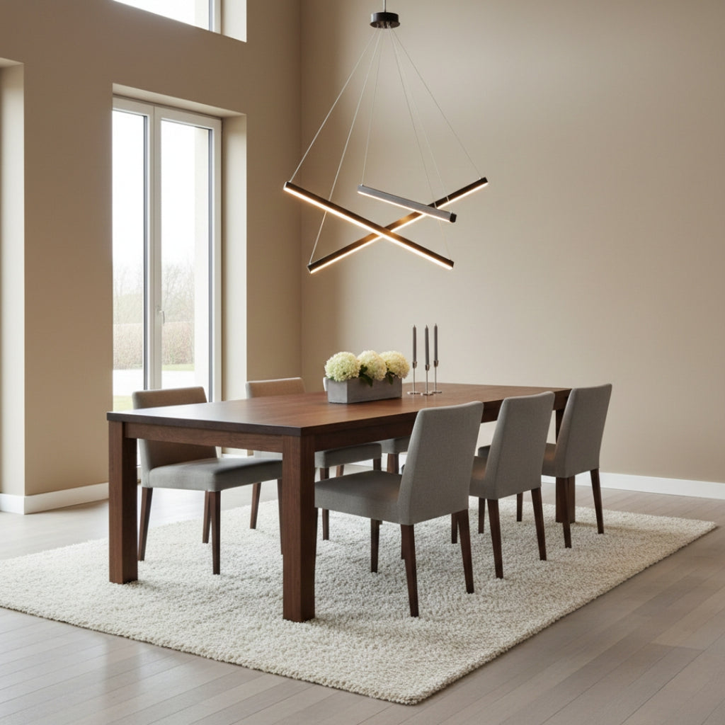 Lustre LED Design à Baguettes Métalliques