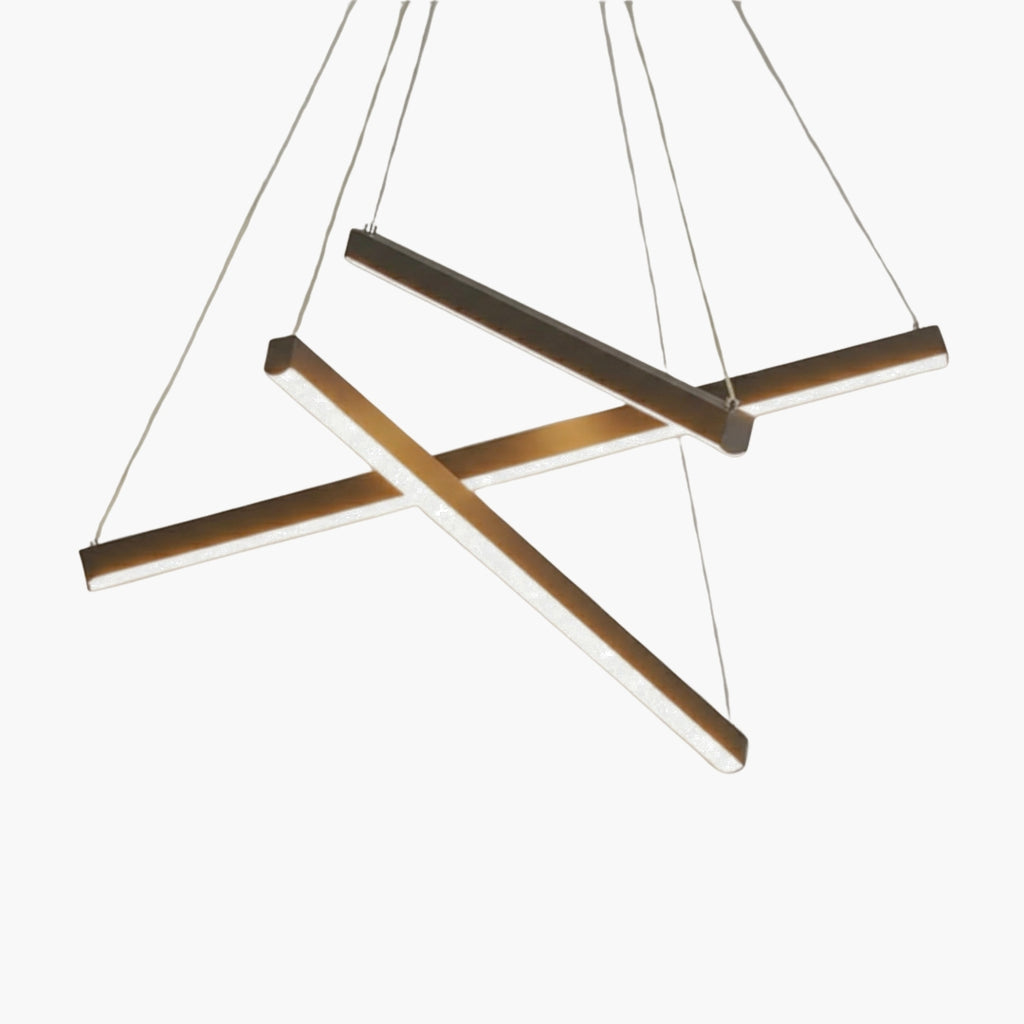 Lustre LED Design à Baguettes Métalliques