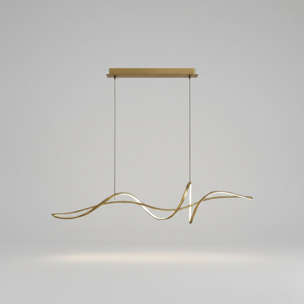 Lustre LED Design en Aluminium – Salle à Manger