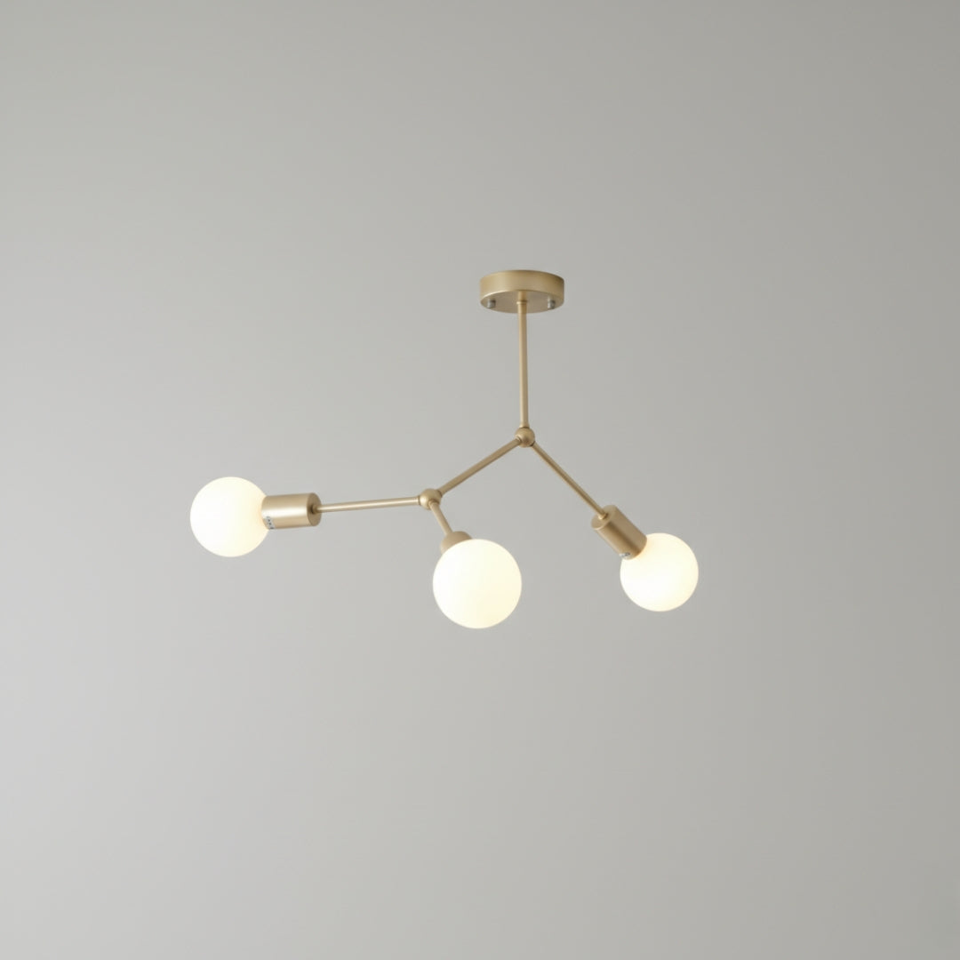 Lustre LED Industriel à Branches Métalliques