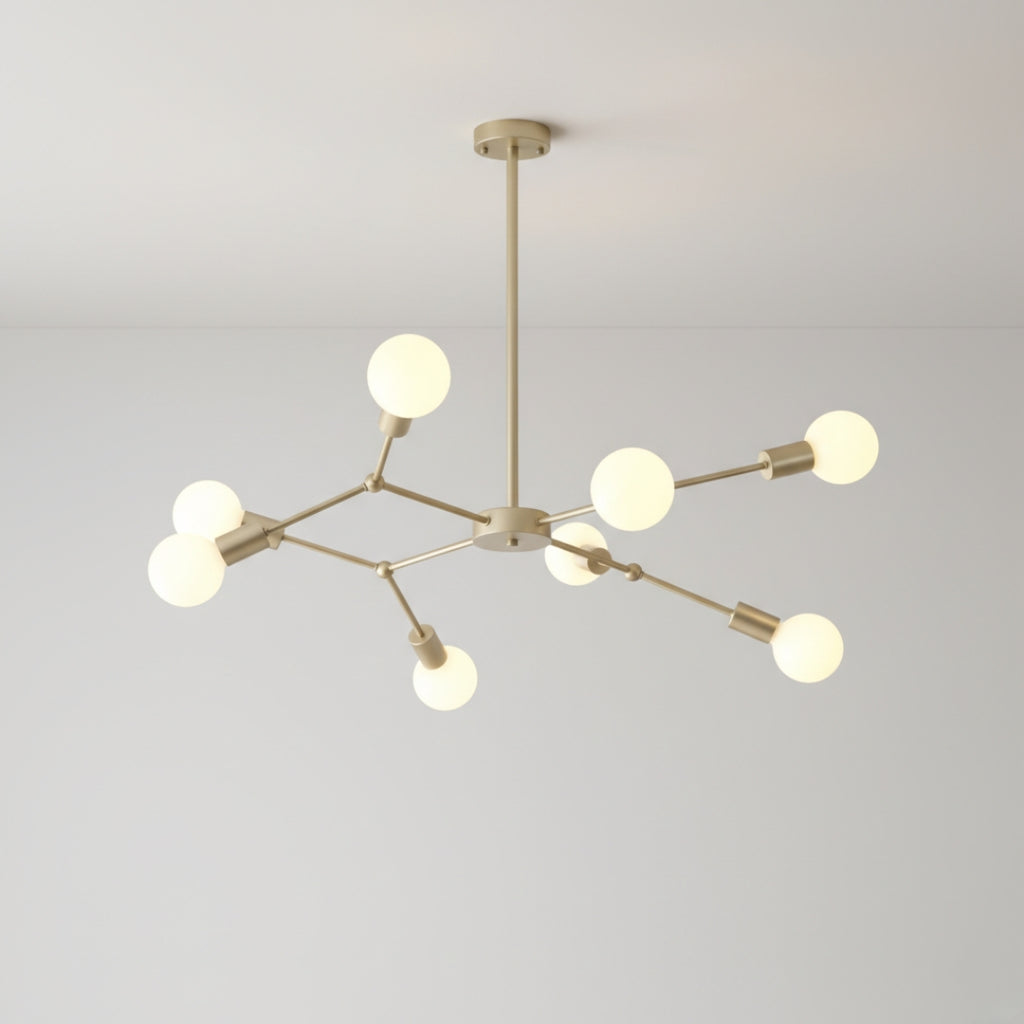 Lustre LED Industriel à Branches Métalliques