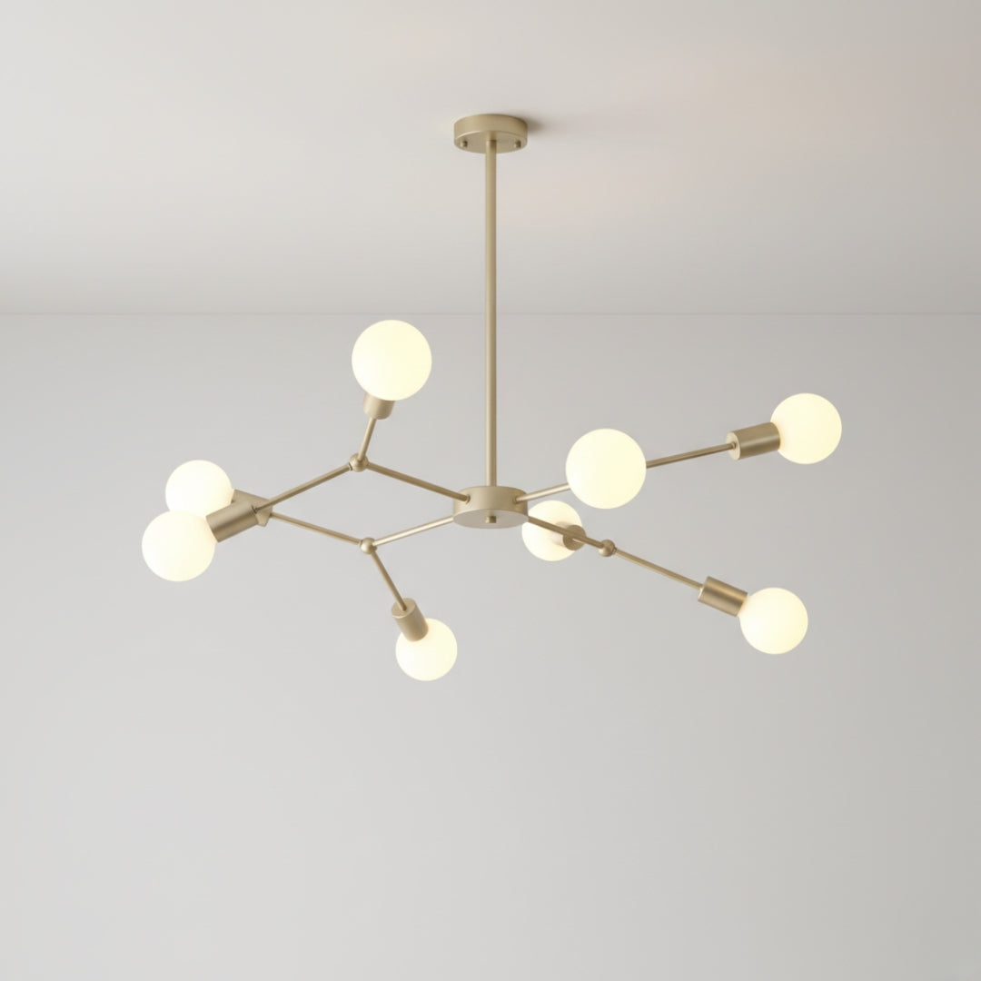 Lustre LED Industriel à Branches Métalliques