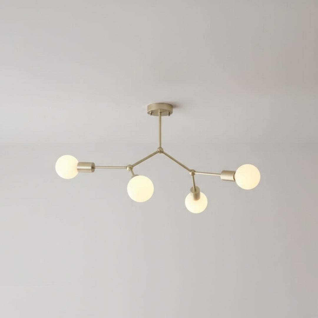 Lustre LED Industriel à Branches Métalliques