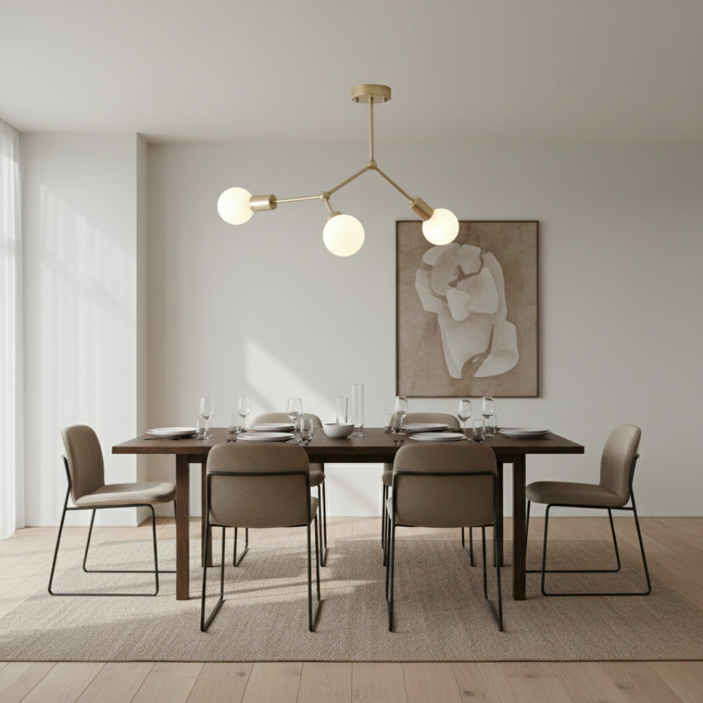 Lustre LED Industriel à Branches Métalliques