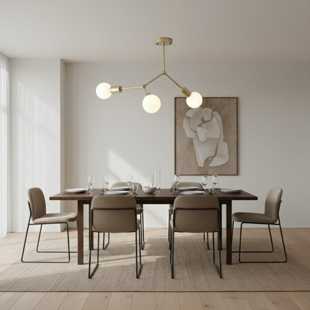 Lustre LED Industriel à Branches Métalliques