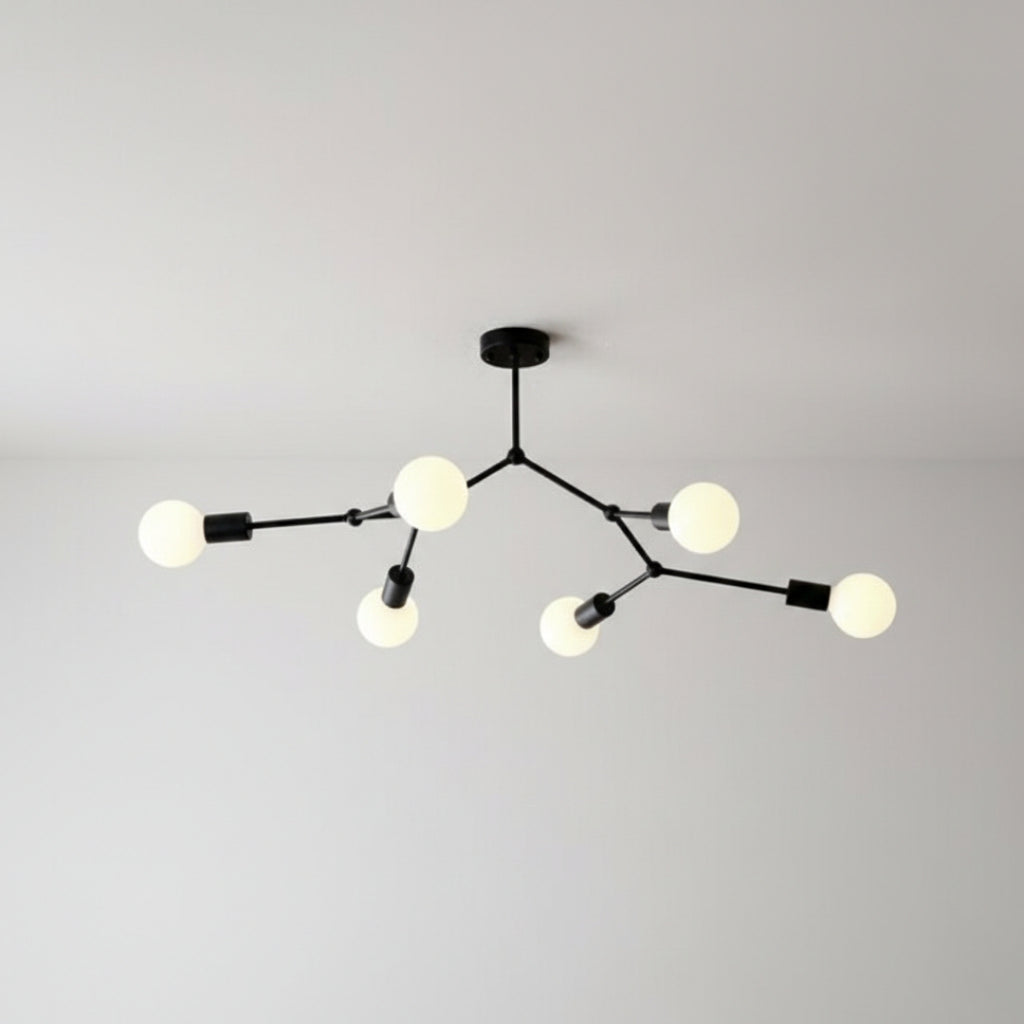 Lustre LED Industriel à Branches Métalliques