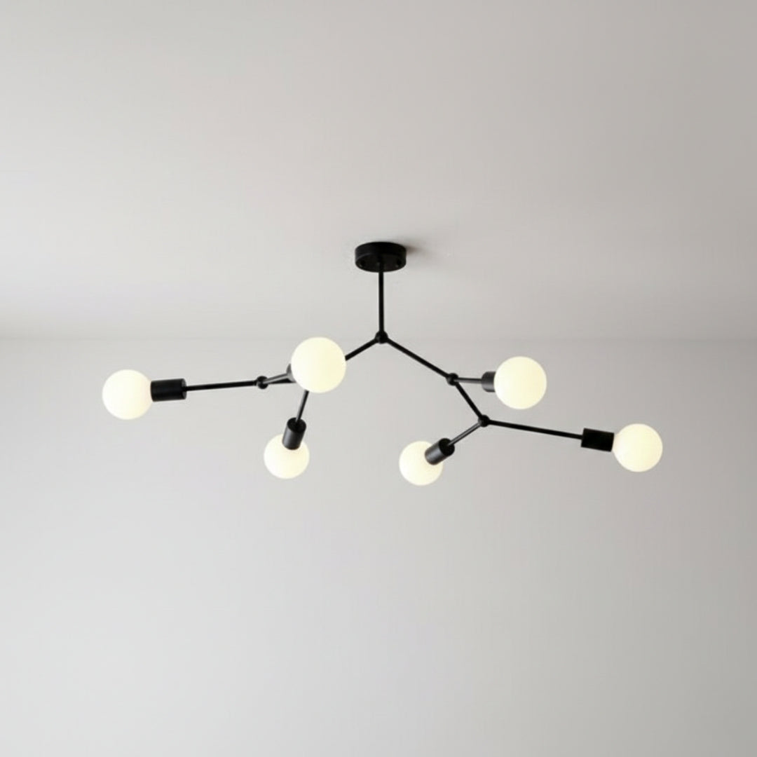 Lustre LED Industriel à Branches Métalliques