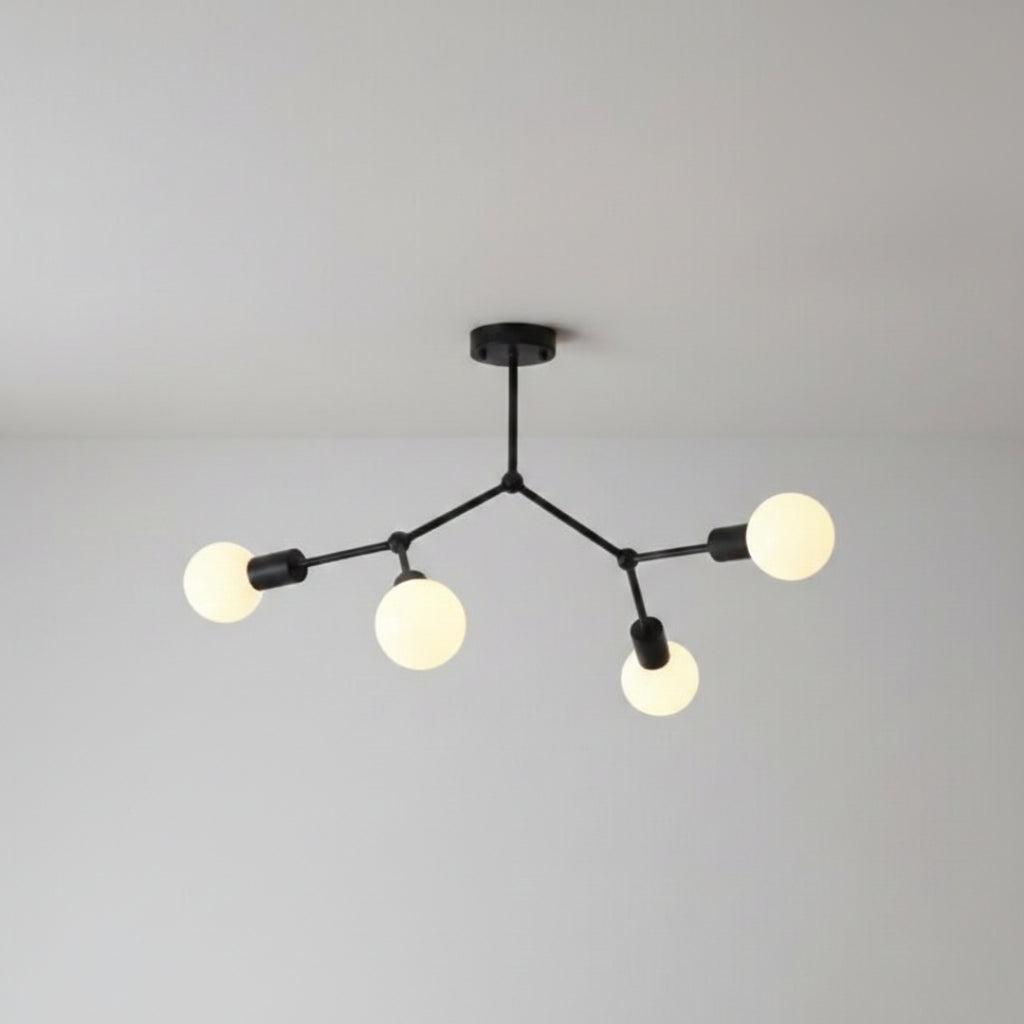 Lustre LED Industriel à Branches Métalliques