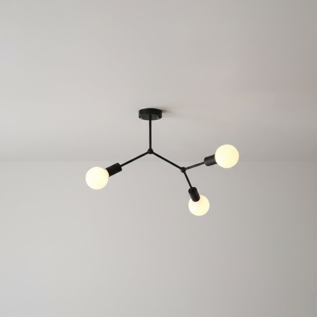 Lustre LED Industriel à Branches Métalliques