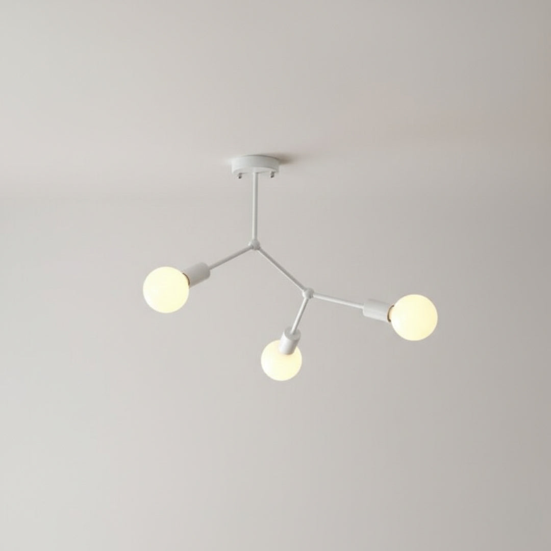 Lustre LED Industriel à Branches Métalliques