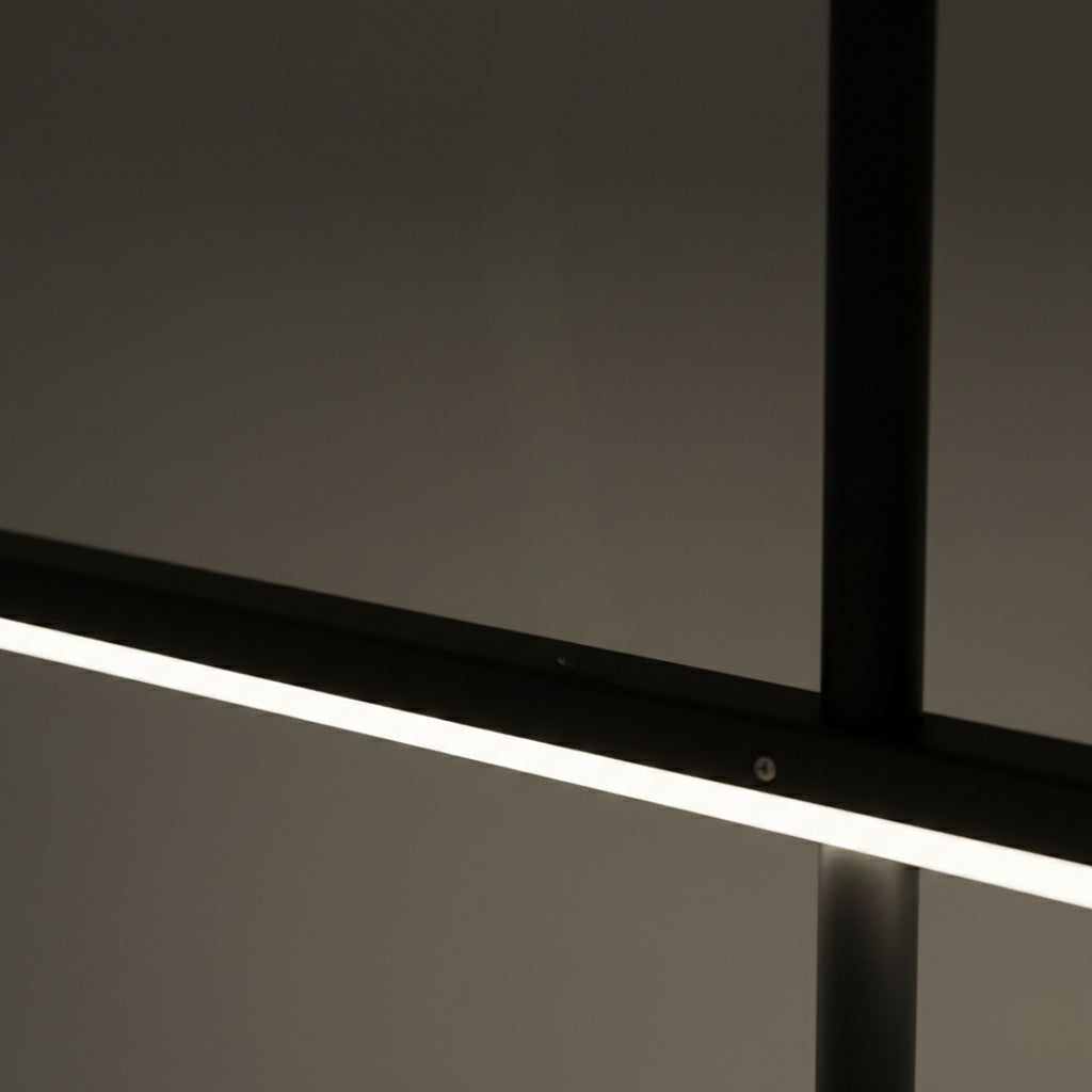 Lustre LED Noir Minimaliste Dimmable Moderne