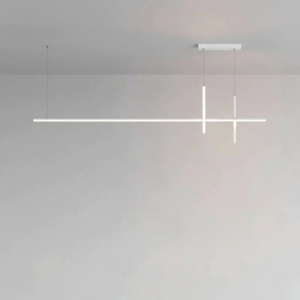Lustre LED Noir Minimaliste Dimmable Moderne
