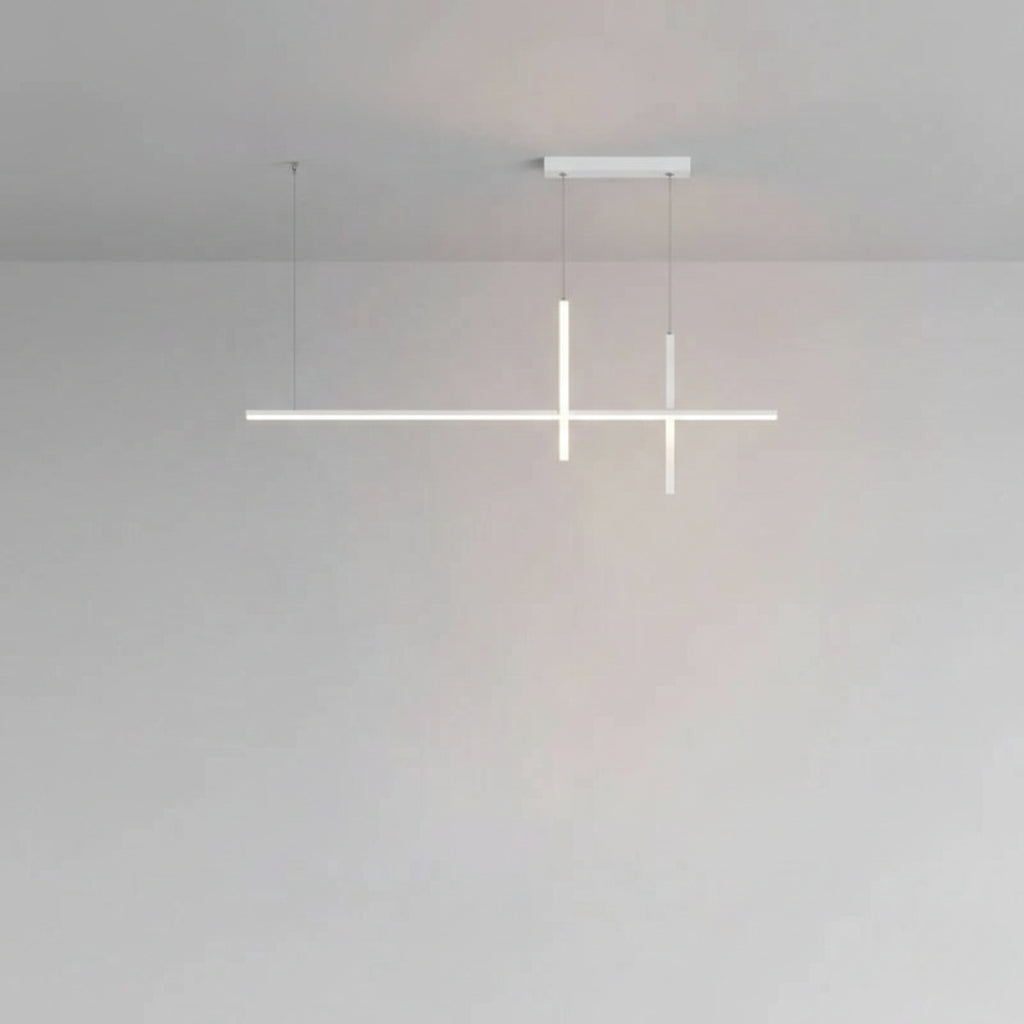 Lustre LED Noir Minimaliste Dimmable Moderne
