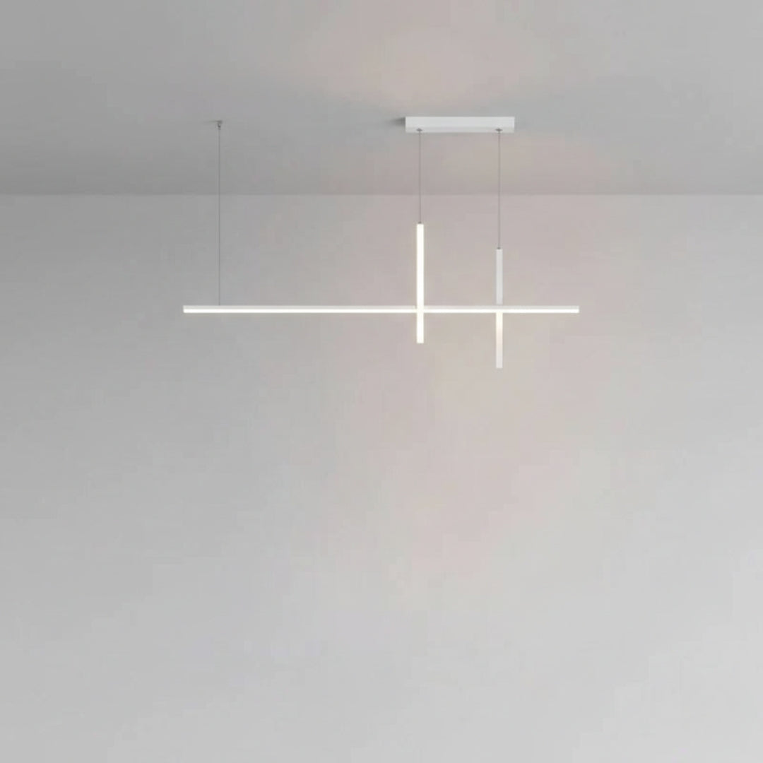 Lustre LED Noir Minimaliste Dimmable Moderne