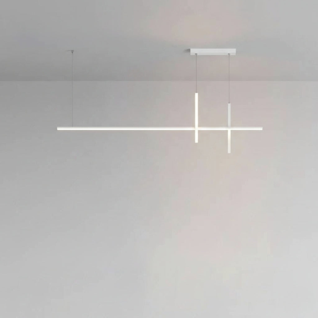 Lustre LED Noir Minimaliste Dimmable Moderne