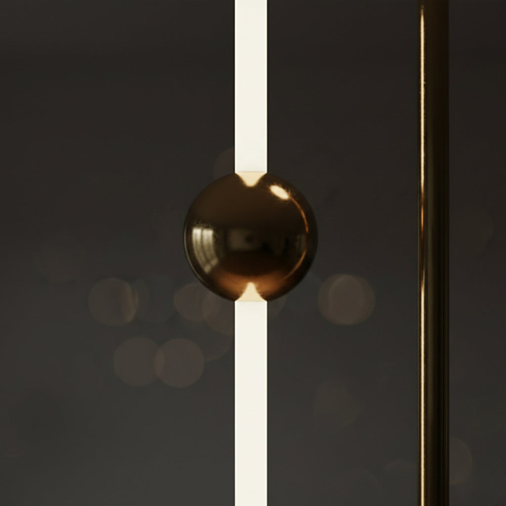 Lustre LED Orion en Tubes Dorés Design