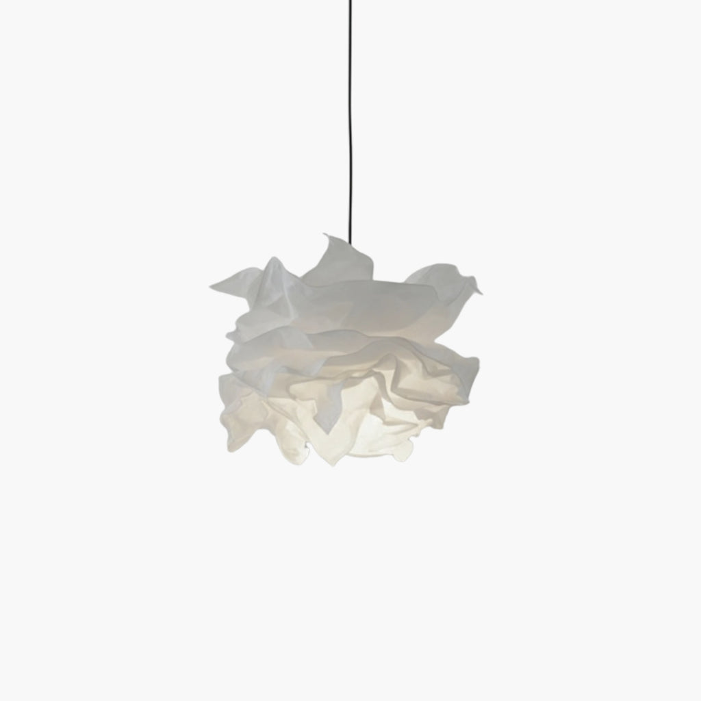 Lustre en papier blanc au design floral élégant