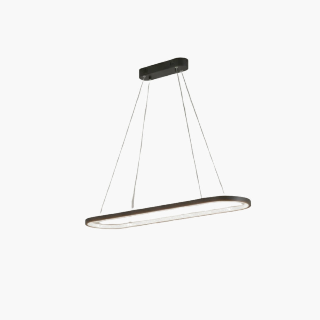 Lustre suspendu LED en aluminium au design arrondi