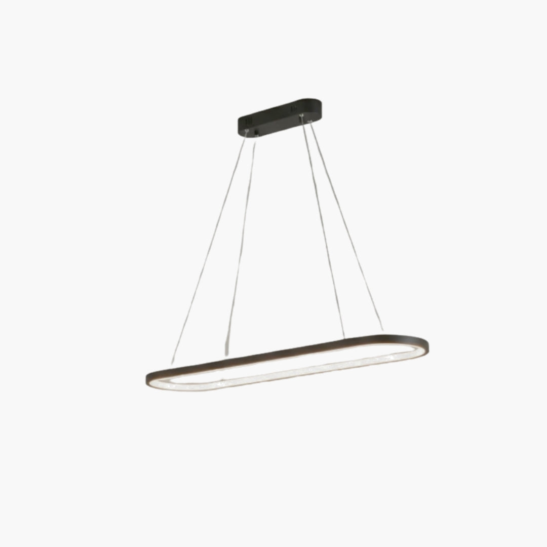 Lustre suspendu LED en aluminium au design arrondi