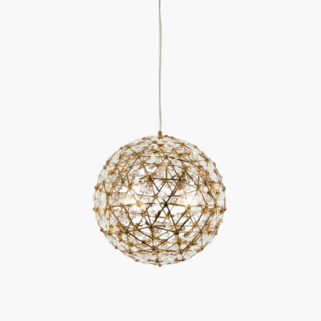 Lustre suspension LED loft en acier inoxydable Spark Ball