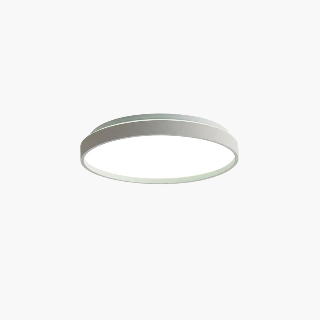 Plafonnier LED circulaire en métal design fin