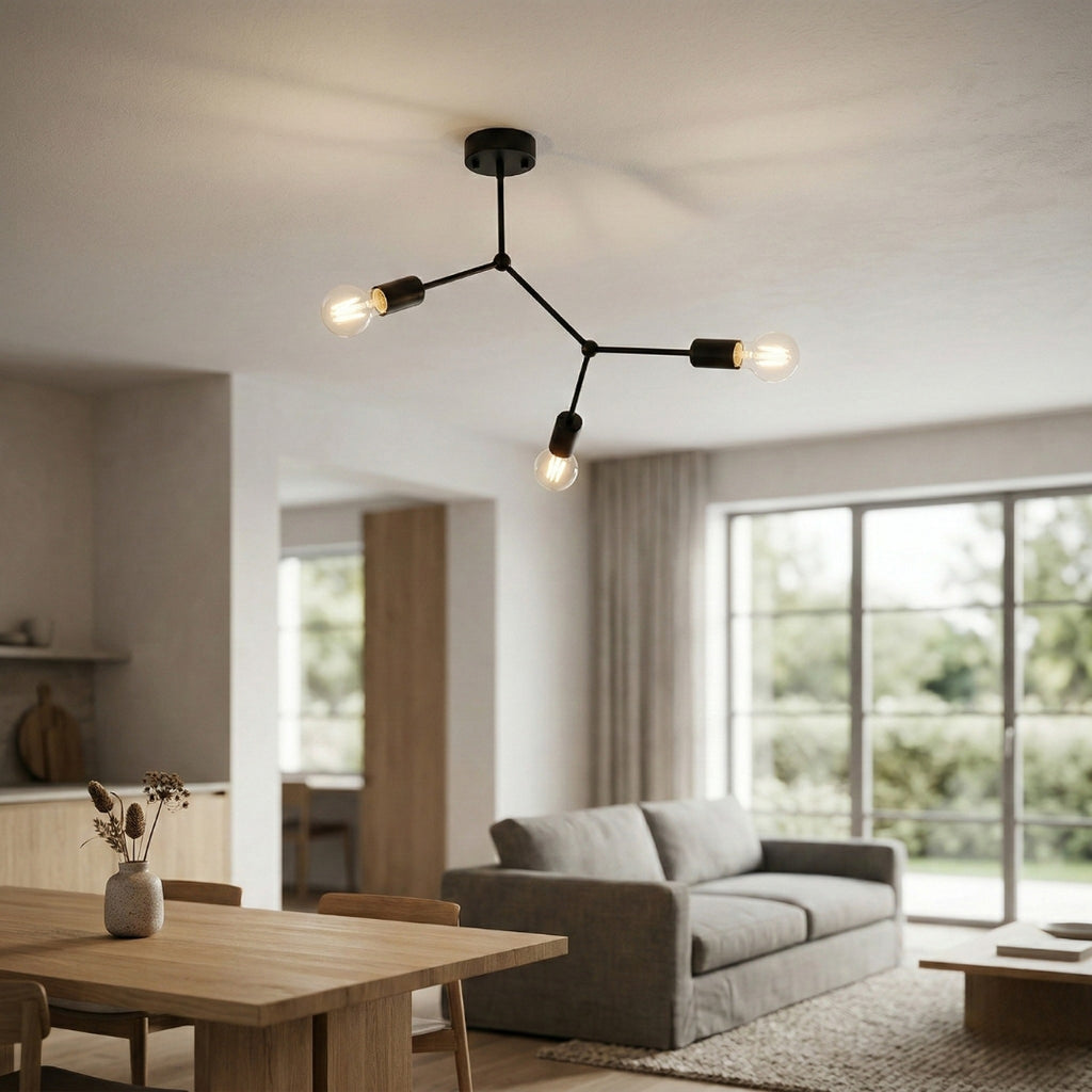 Plafonnier Branche Spots Rétro Design