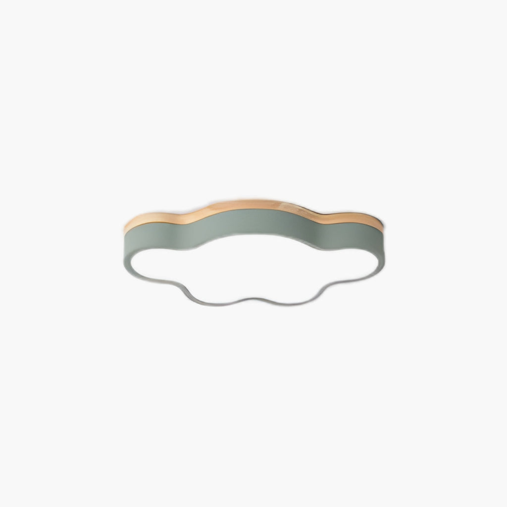Plafonnier LED Bois Forme Nuage Design