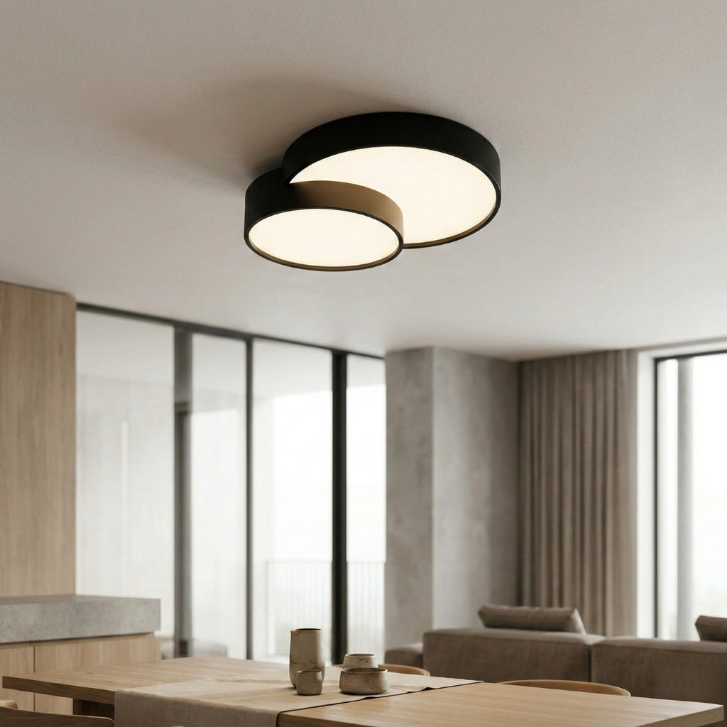 Plafonnier LED Design Noir Élégant Moderne