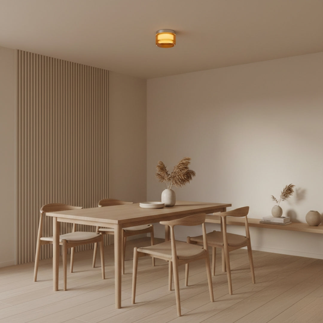 Plafonnier LED Minimaliste en Verre Nordique