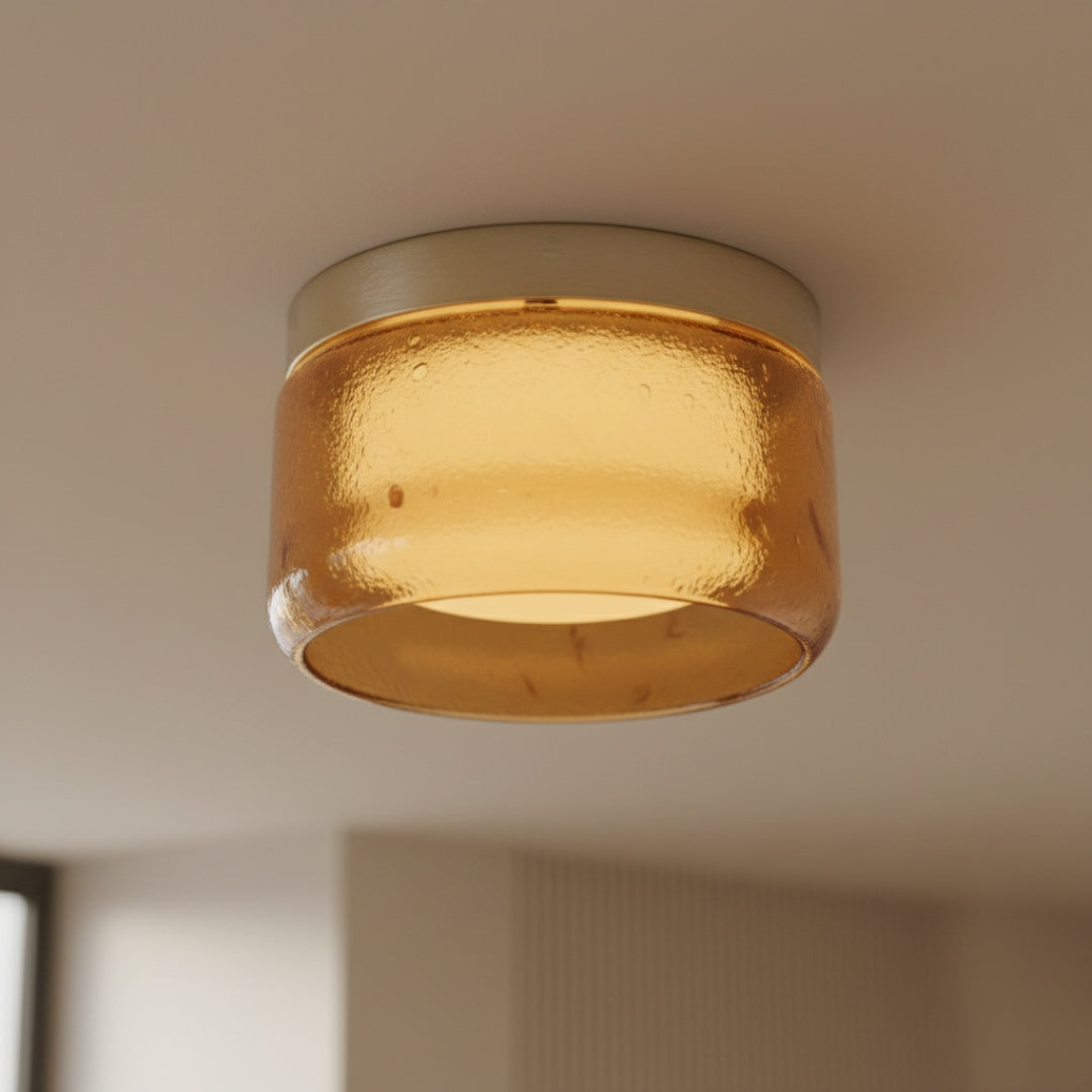 Plafonnier LED Minimaliste en Verre Nordique