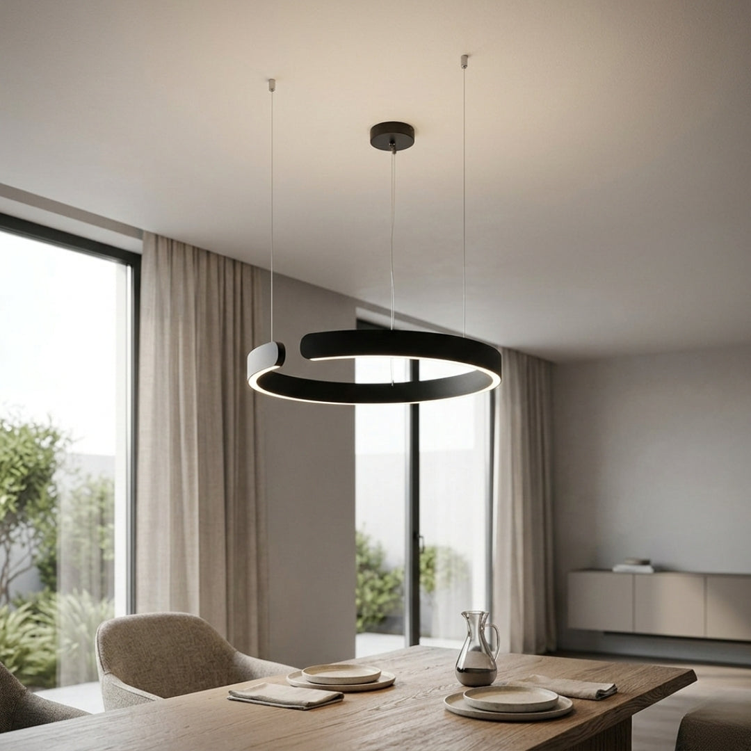 Plafonnier LED Nordique Anneau Rond Moderne