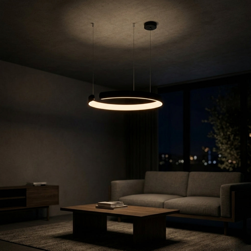 Plafonnier LED Nordique Anneau Rond Moderne