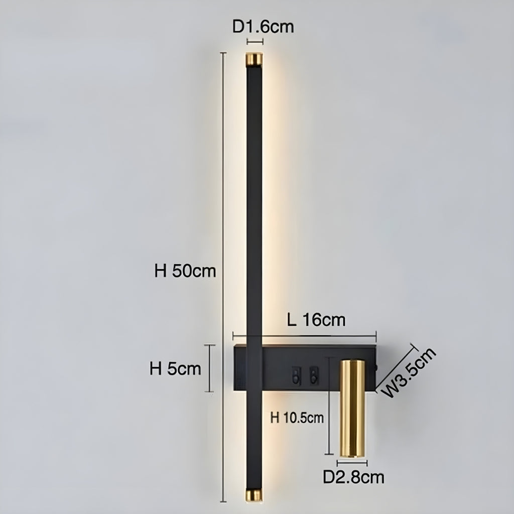 Lampe De Chevet Murale Barre Led