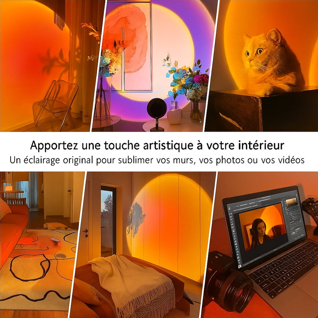 Lampe De Chevet Coucher De Soleil 16 Couleurs