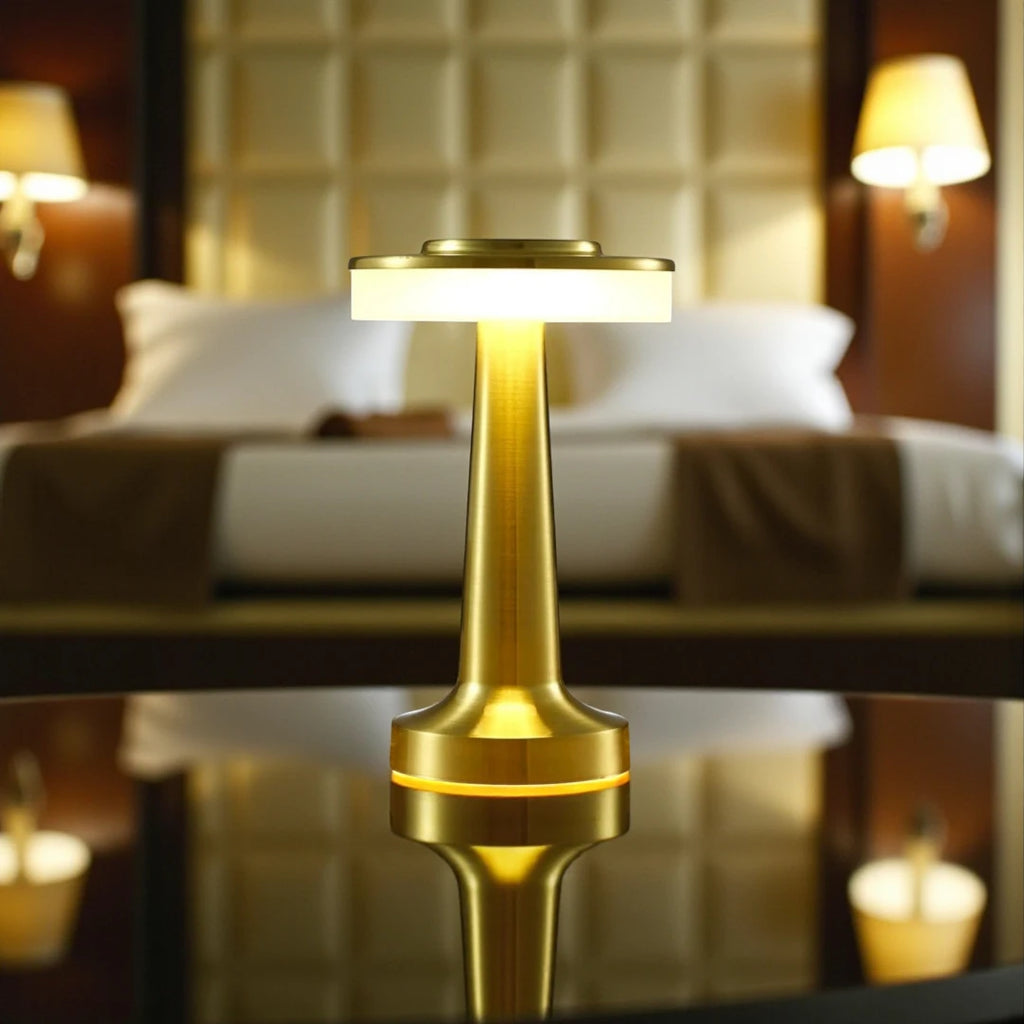 Lampe De Chevet Tactile Doré