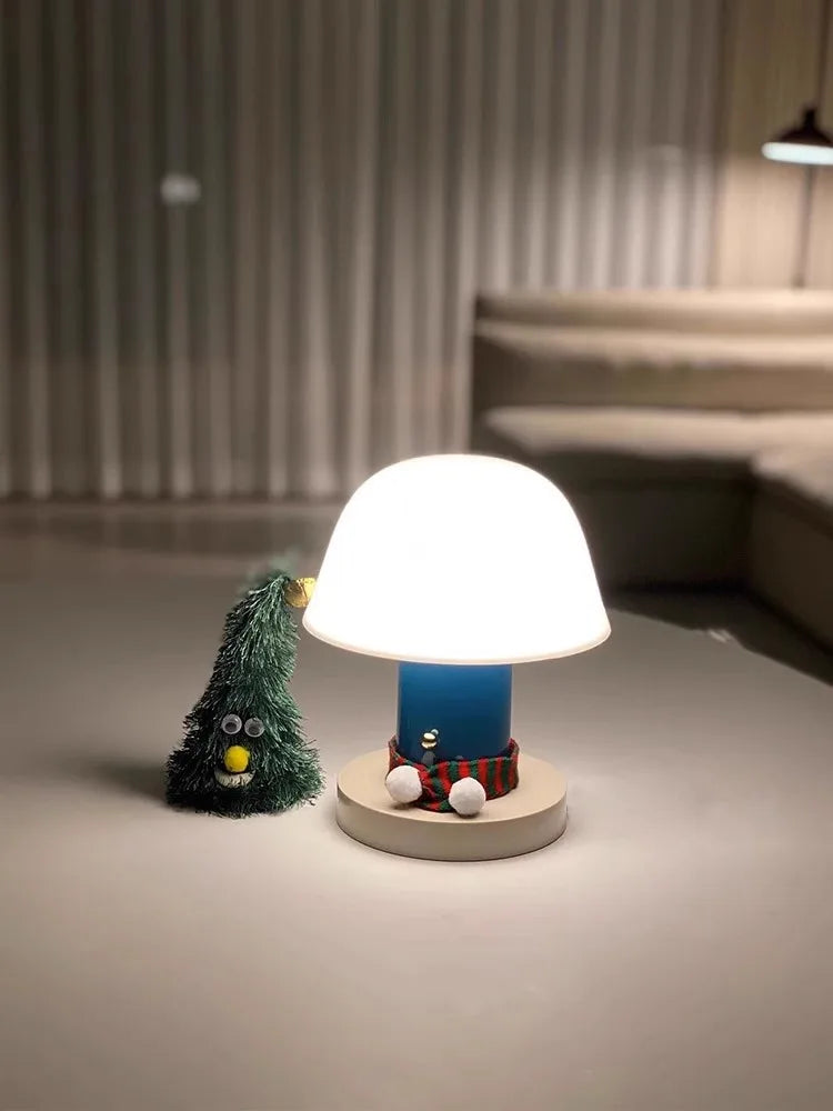 Cordless Mushroom Table Lamp Rechargeable Battery Operated Small Mushroom Night Light for Bedroom Living Room Restaurant Outdoor
