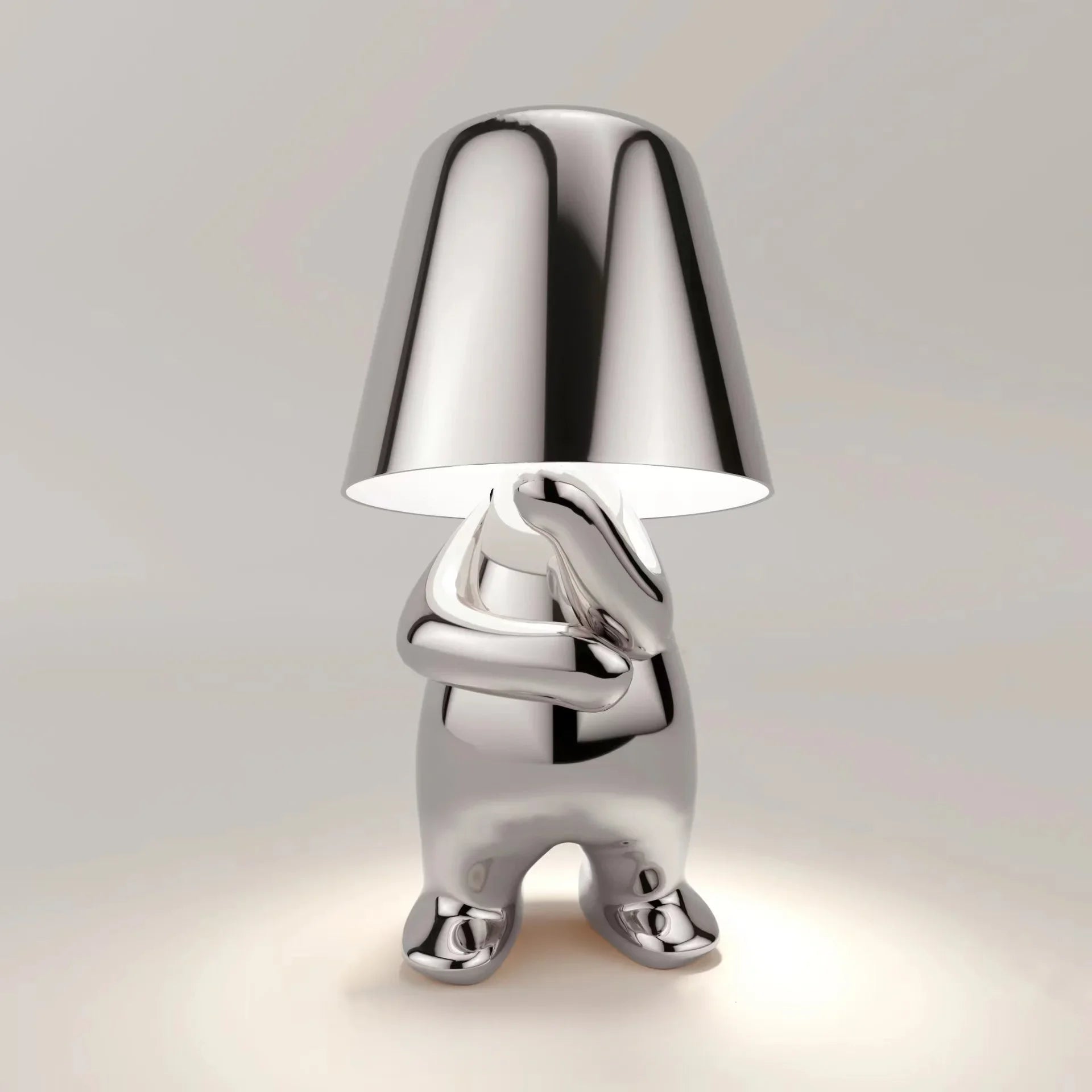 Modern New Thinker Golden Statue Desk Lamp Bedroom Touch Atmosphere Usb Charging Decorative Desk Lamp Ornament