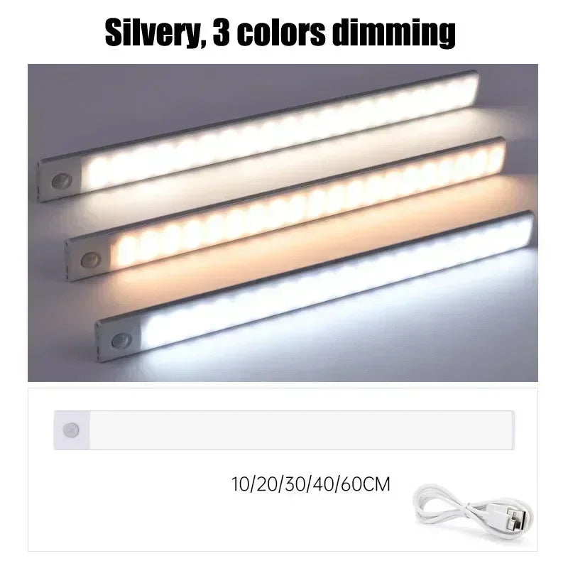 Xiaomi Night Light Motion Sensor Wireless LED USB Rechargeable Wall Lamp 3 Colors Dimming Night Lamp Decoration Bedroom Cabinet