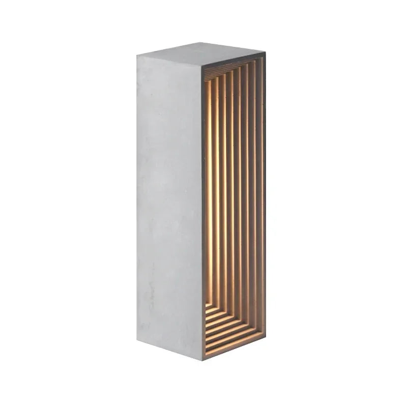 Industrial Warm White/Gray Concrete Stone Cement Table Lamp with Touch Dimming Switch LED Desk Lights for Christmas Decoration