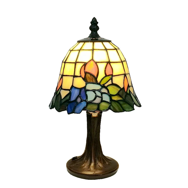 6 Inch Scandinavian Orchid Small Table Lamp Bedroom Bedside Breastfeeding Night Light Cafe Decoration Glass Birthday Gift