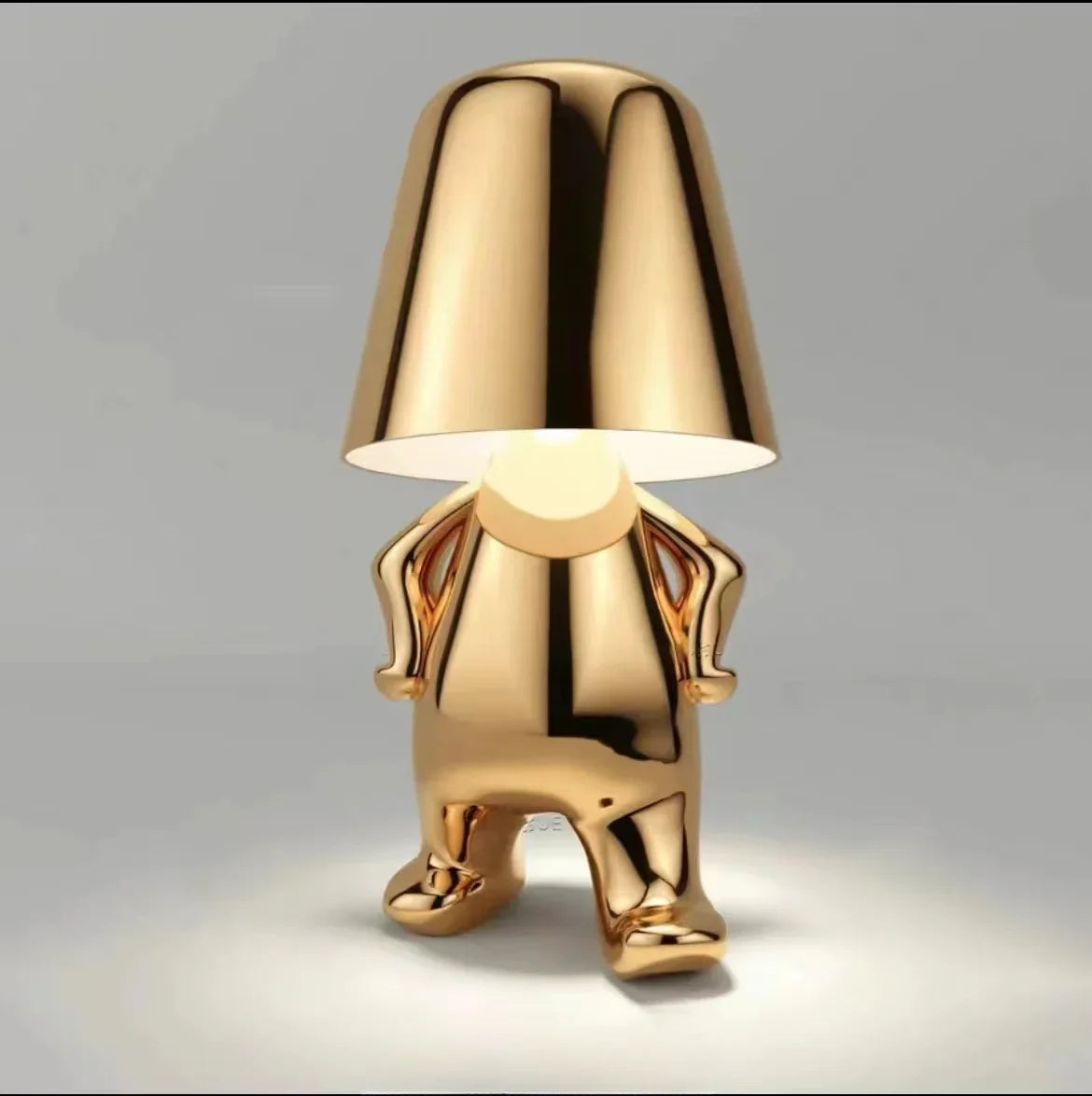 Modern New Thinker Golden Statue Desk Lamp Bedroom Touch Atmosphere Usb Charging Decorative Desk Lamp Ornament