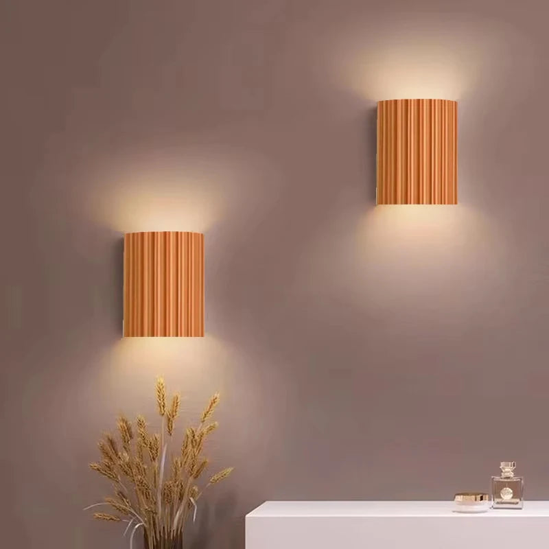 Macaron LED Wall Lamp Resin Home Decor Fixtures Wall Light Luxury Home Decor Wall Sconce For Living Room Bedside Hallway Lamp