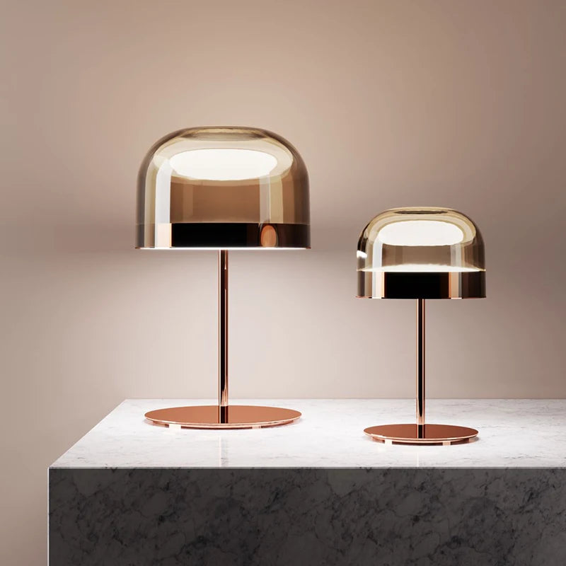 Italian Famous Brand Post-modern Glass Light Luxury Lamp Simple Creative Model Room Living Room Bedroom Bedside Lamp
