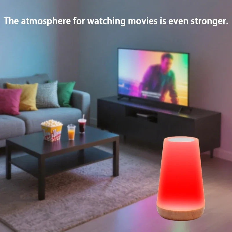 Table Lamp Bedside Light For Bedroom  Color Modes Remote Control Touch Dimmable USB Rechargeable Portable Night Lamp