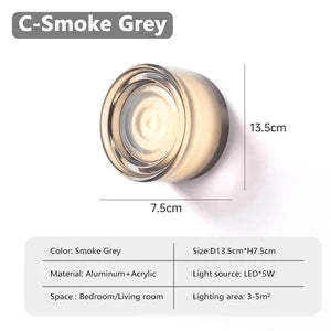 Nordic LED Wall Lamp Amber Jelly Interior Decoration Acrylic Small Wall Lamp Bedroom Living Room Balcony Entrance Hotel Lighting