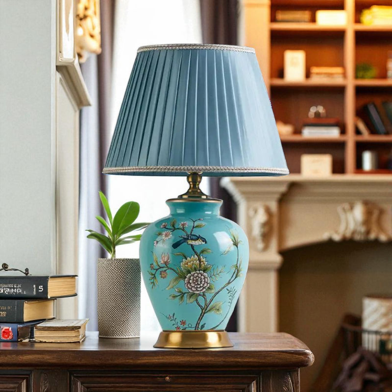 Lampe De Chevet Céramique Bleu