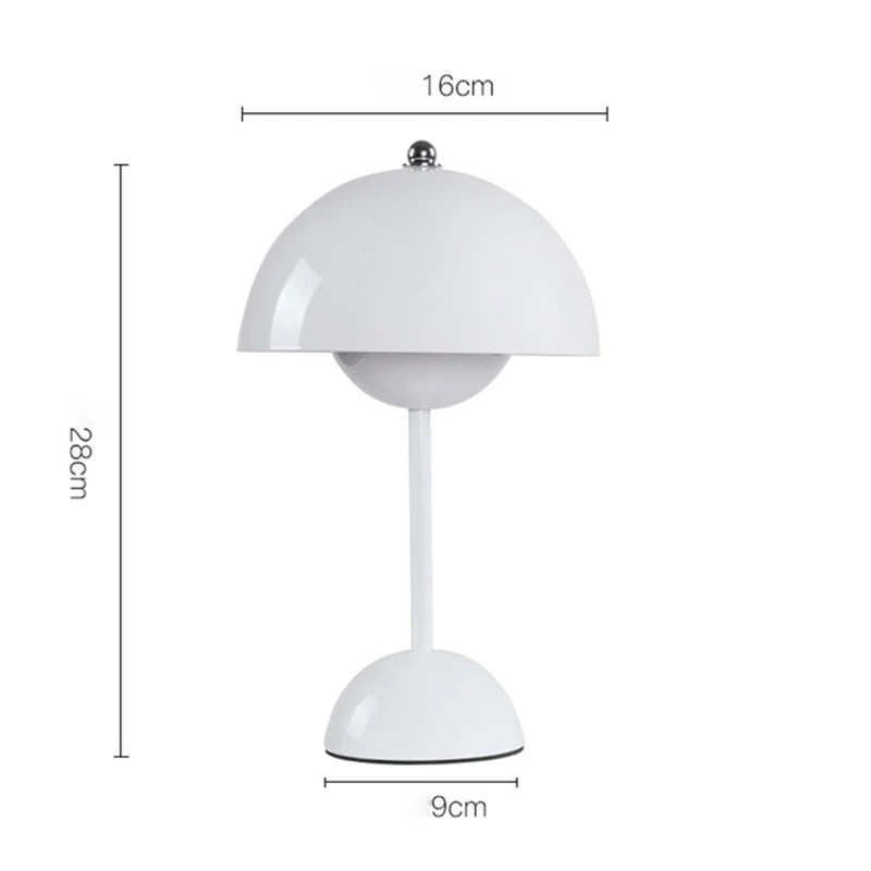 Tradition Flowerpot Portable LED Table Lamp Showcases a Simple yet Elegant Design Rechargeable Mushroom Dimming Touch Stick Lamp