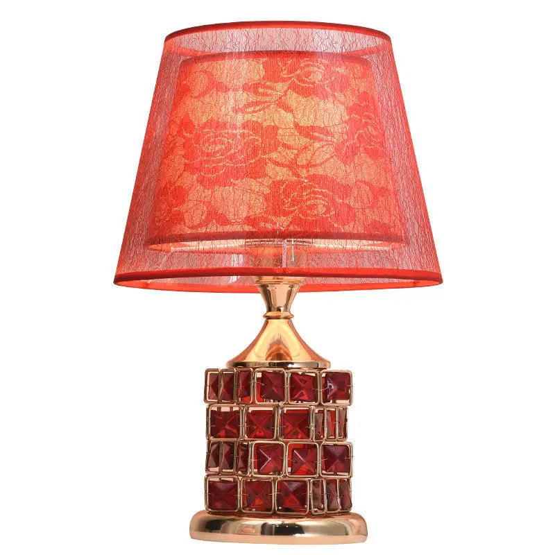 Modern Crystal Table Lamp European Style Luxury Wedding Gift Ideas Sweet Bedroom Lamp Home Decor Golden Lamp
